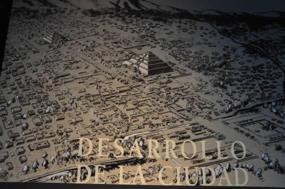 Maquete da grande cidade de Teotihuacán, ao norte da Cidade do México